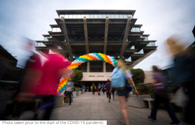 UC San Diego students on Library Walk